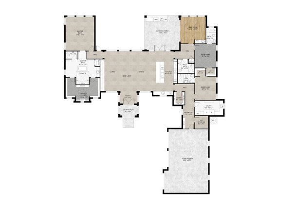 Architectural House Design - Country Floor Plan - Main Floor Plan #1110-36