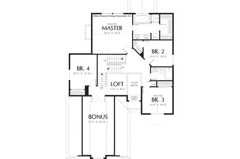 Home Plan - Floor Plan - Upper Floor for Traditional House Plan #48-380 - 4 bed, 2.5 bath