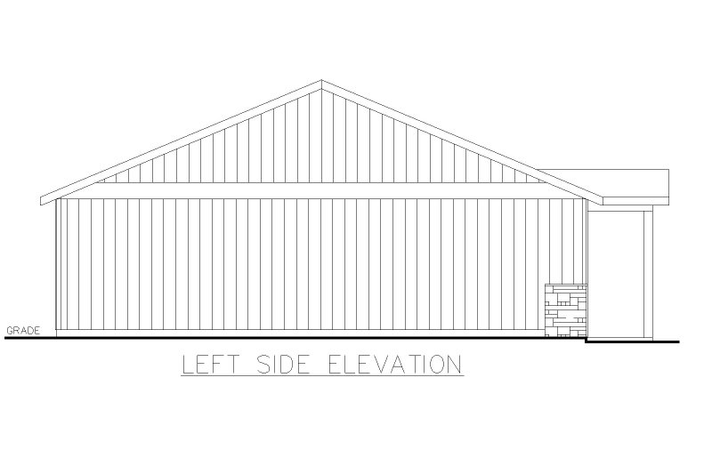 Architectural House Design - Exterior - Other Elevation for Craftsman House Plan #117-1027 - 3 bed, 2 bath