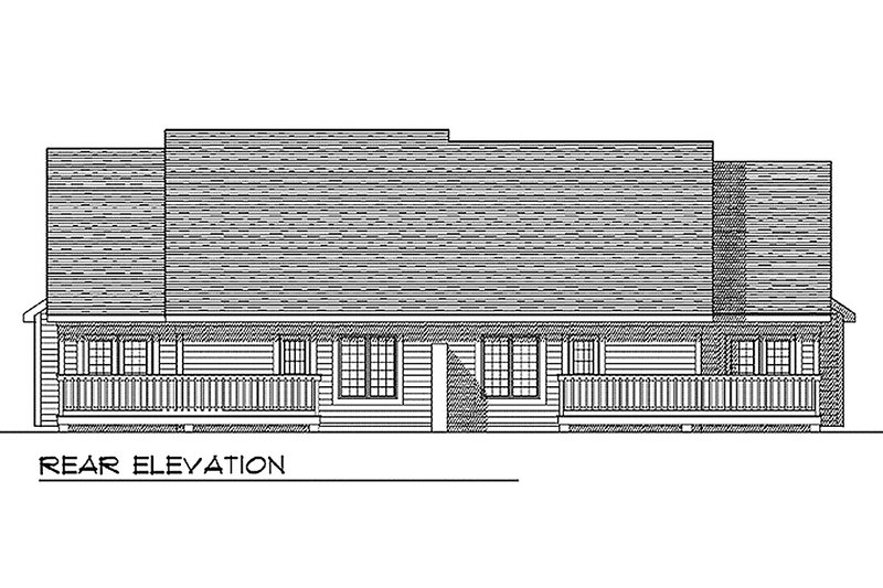 Dream House Plan - Exterior - Rear Elevation for Traditional House Plan #70-1152 - 4 bed, 4 bath