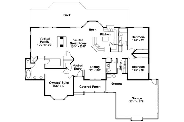 Dream House Plan - Traditional Floor Plan - Main Floor Plan #124-177