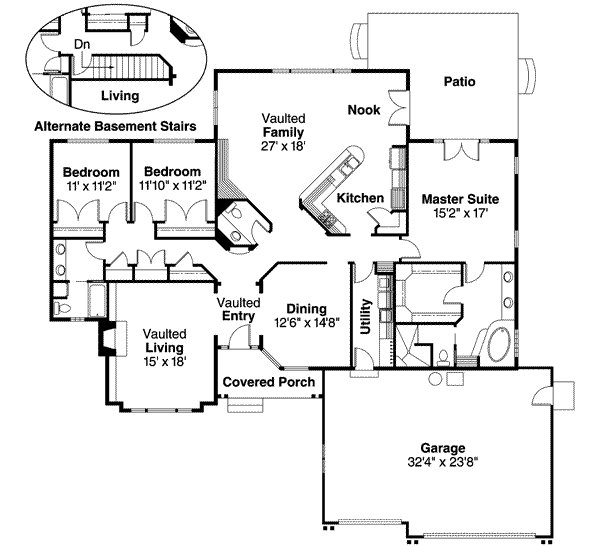 Dream House Plan - Floor Plan - Main Floor Plan #124-440