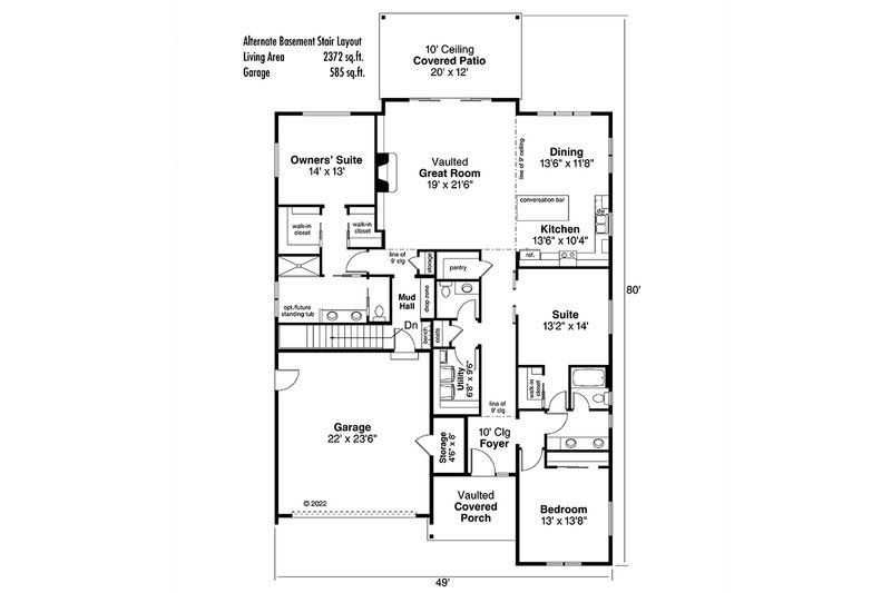 House Design - Floor Plan - Other Floor for Modern House Plan #124-1261 - 3 bed, 2.5 bath