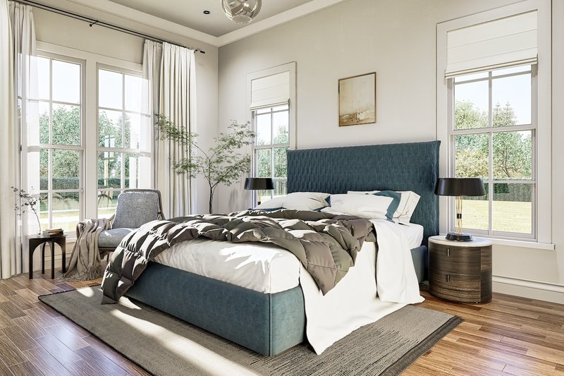 House Blueprint - Interior - Bedroom for Bungalow House Plan #54-605 - 3 bed, 2 bath