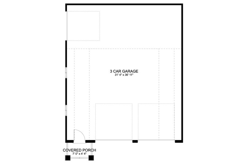 Home Plan - Floor Plan - Main Floor for Traditional House Plan #1060-87, 0 bath