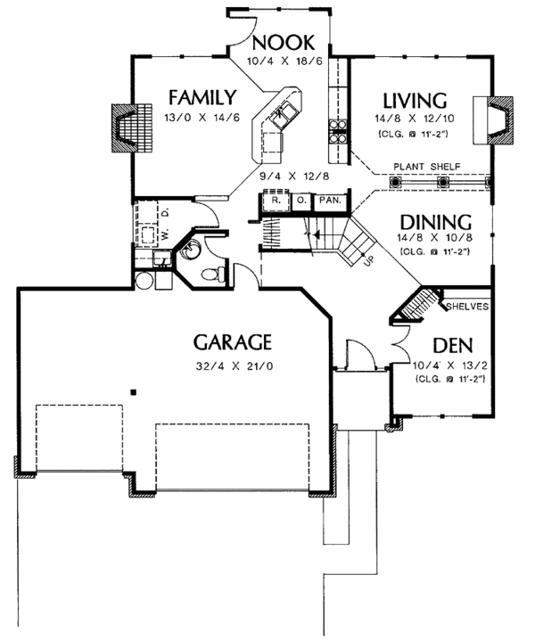 Dream House Plan - Traditional Floor Plan - Main Floor Plan #48-723