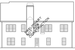 Exterior - Rear Elevation for Colonial House Plan #927-460 - 3 bed, 2 bath