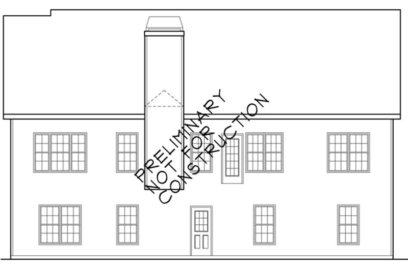 Home Plan - Exterior - Rear Elevation for Colonial House Plan #927-460 - 3 bed, 2 bath