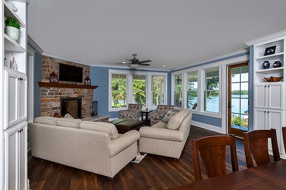 Interior - Family Room for Country House Plan #928-290 - 3 bed, 4 bath