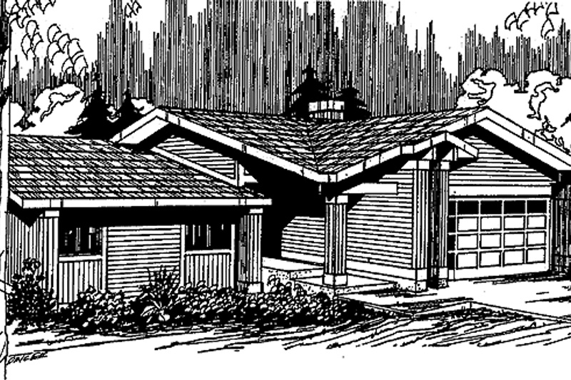 Dream House Plan - Contemporary Exterior - Front Elevation Plan #60-745