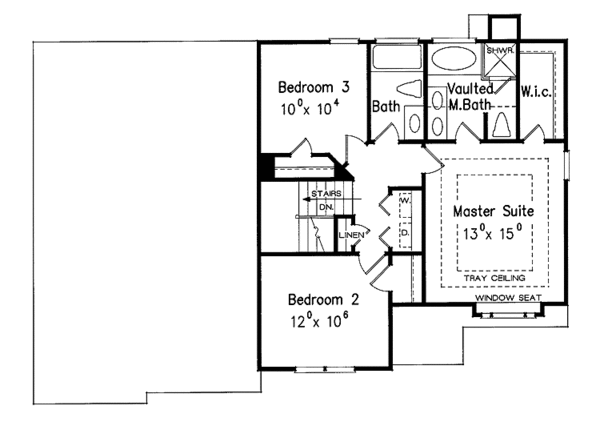 Home Plan - Traditional Floor Plan - Upper Floor Plan #927-717