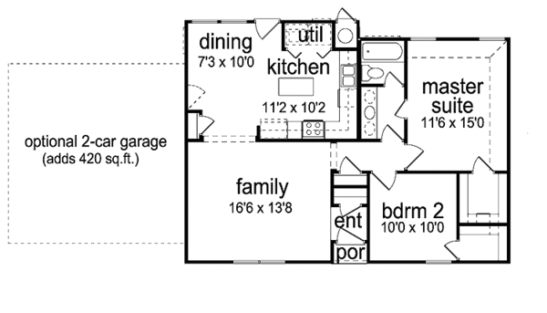 Home Plan - Classical Floor Plan - Main Floor Plan #84-772