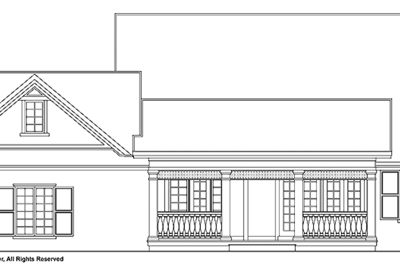 Home Plan - Exterior - Rear Elevation for Country House Plan #930-249 - 3 bed, 2 bath