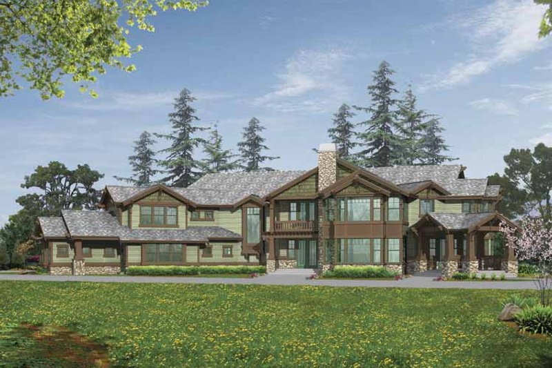 Architectural House Design - Craftsman Exterior - Front Elevation Plan #132-520
