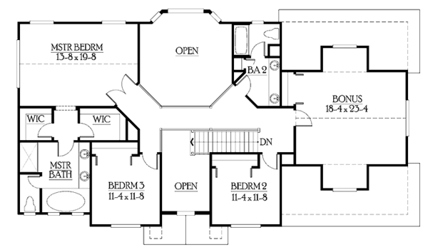 Dream House Plan - Craftsman Floor Plan - Upper Floor Plan #132-325