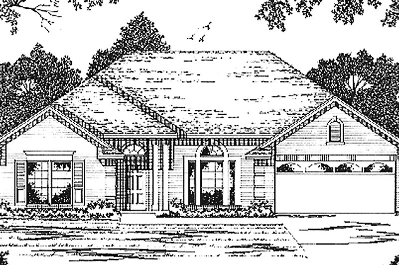 Home Plan - Traditional Exterior - Front Elevation Plan #42-642