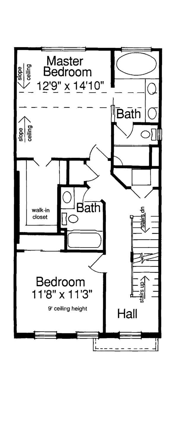 Classical Style House Plan 2 Beds 2.5 Baths 1788 Sq/Ft