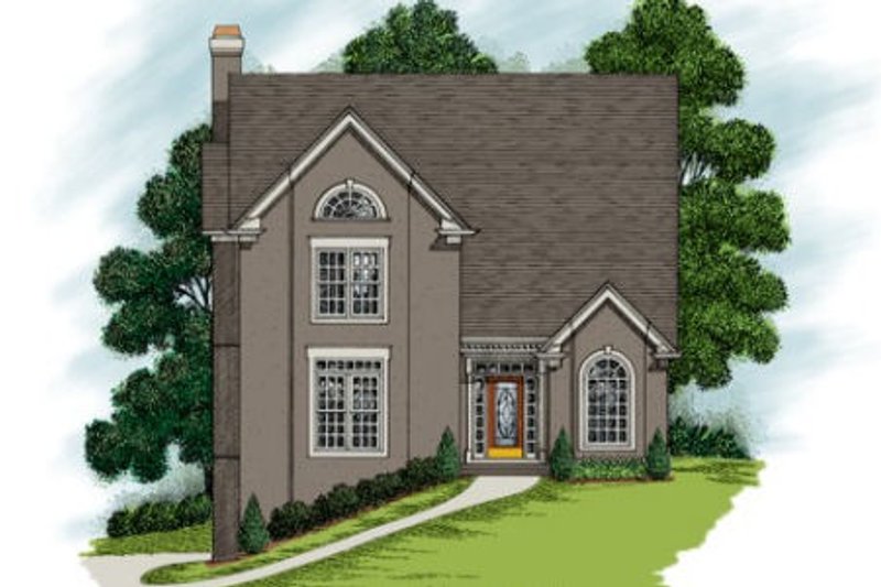 European Style House Plan - 5 Beds 4 Baths 2670 Sq/Ft Plan #56-223