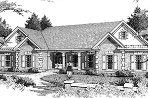 Architectural House Design - Country Exterior - Front Elevation Plan #1037-10