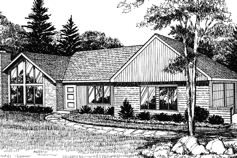 House Plan Design - Ranch Exterior - Front Elevation Plan #314-262