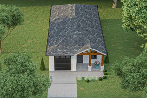 Exterior - Other Elevation 2 for Craftsman House Plan #1112-8 - 2 bed, 2 bath