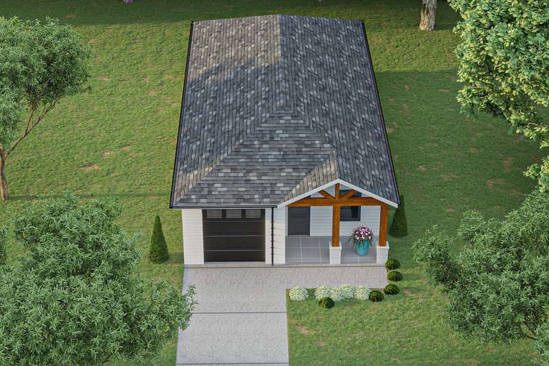 House Plan Design - Exterior - Other Elevation 2 for Craftsman House Plan #1112-8 - 2 bed, 2 bath