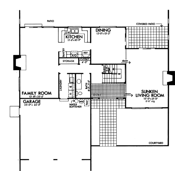 House Design - Contemporary Floor Plan - Main Floor Plan #320-798