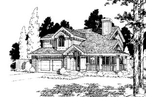 Home Plan - Country Exterior - Front Elevation Plan #300-119
