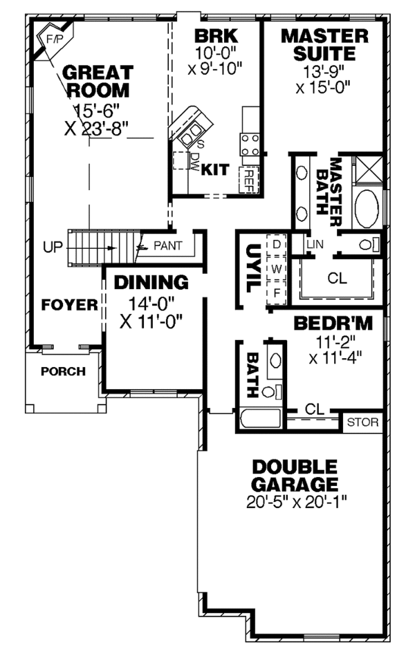 Dream House Plan - European Floor Plan - Main Floor Plan #34-251