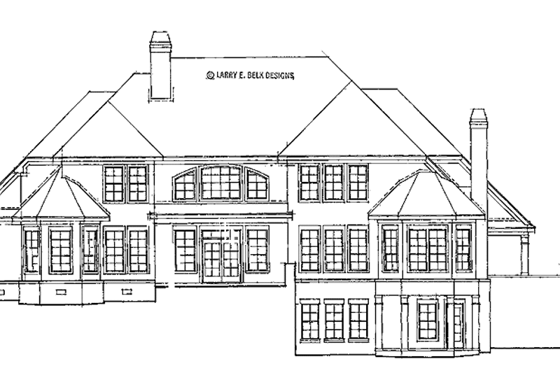 Home Plan - Exterior - Rear Elevation for Country House Plan #952-244 - 4 bed, 3.5 bath