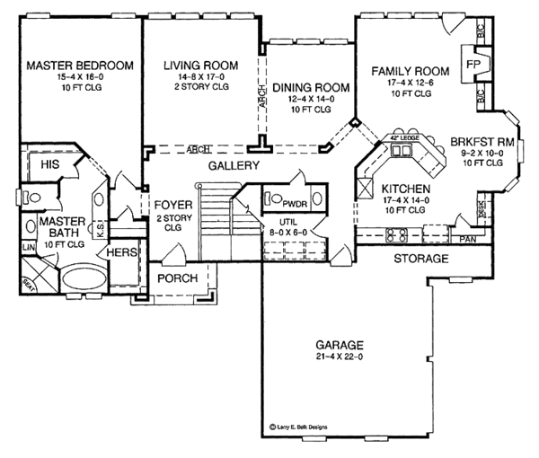 Dream House Plan - Traditional Floor Plan - Main Floor Plan #952-213