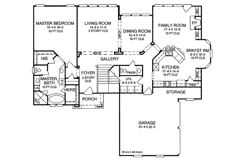 House Plan Design - Floor Plan - Main Floor for Traditional House Plan #952-213 - 4 bed, 3.5 bath