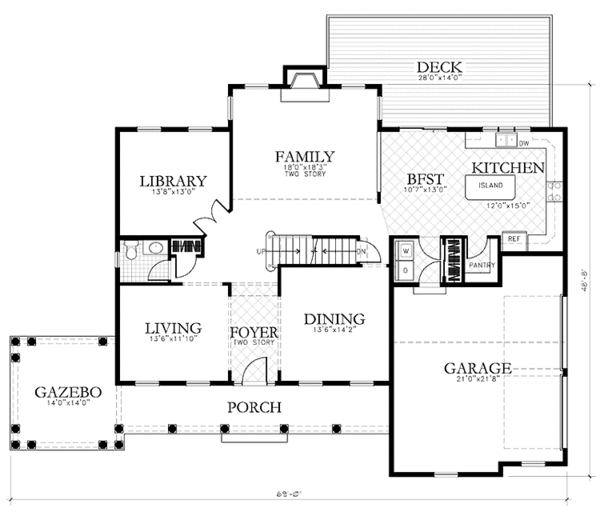 House Design - Country Floor Plan - Main Floor Plan #1029-19