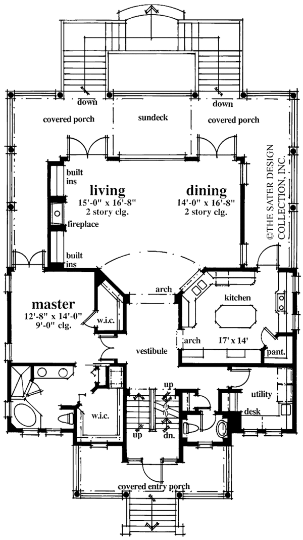 Classical Floor Plan - Main Floor Plan #930-71