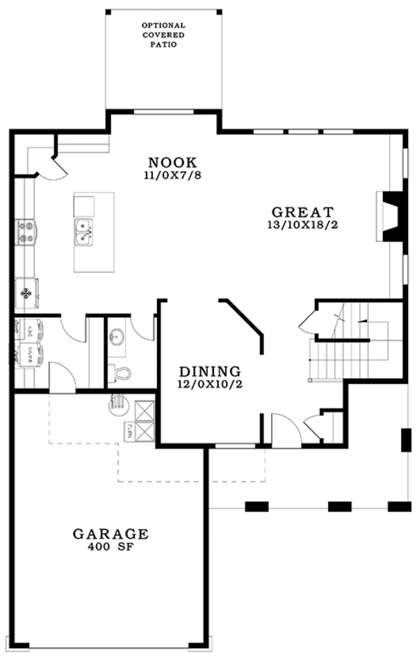Architectural House Design - Contemporary Floor Plan - Main Floor Plan #943-49