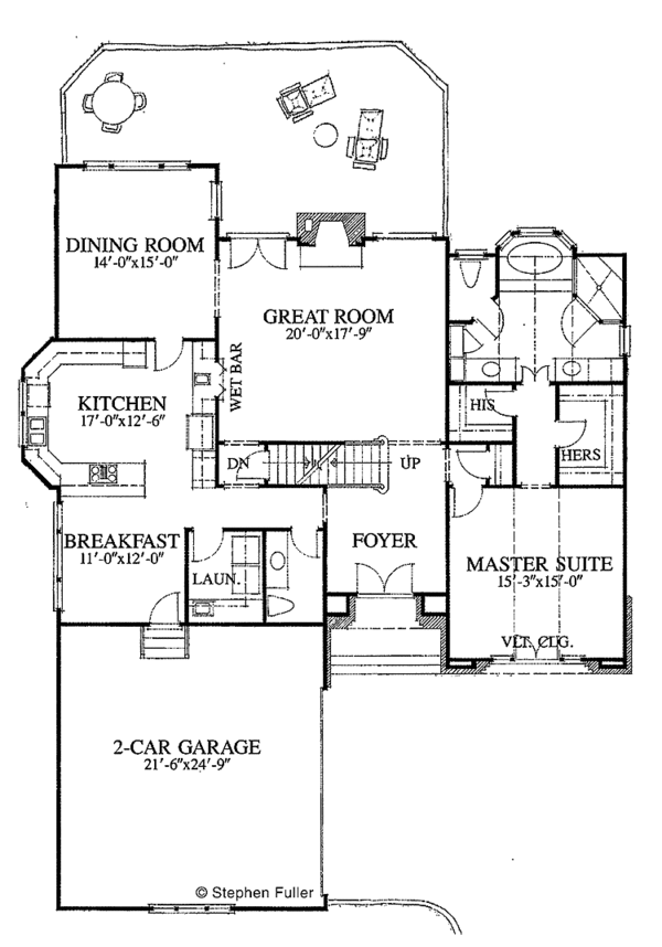 House Plan Design - European Floor Plan - Main Floor Plan #429-58
