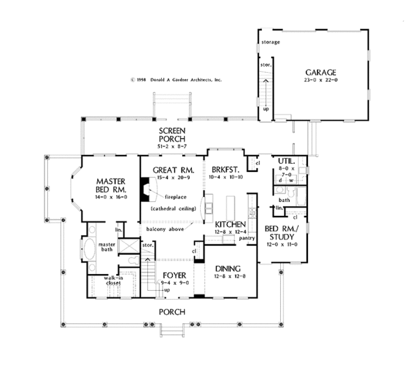 House Blueprint - Craftsman Floor Plan - Main Floor Plan #929-399
