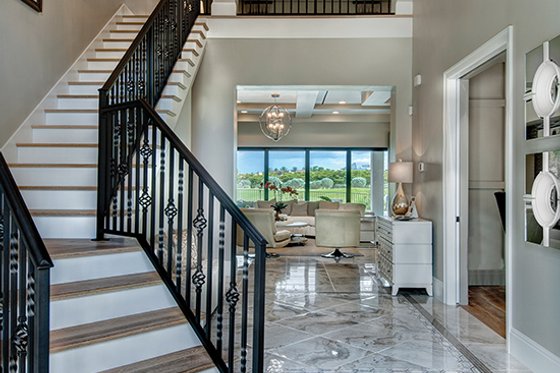 Interior - Entry for Mediterranean House Plan #930-449 - 3 bed, 3.5 bath