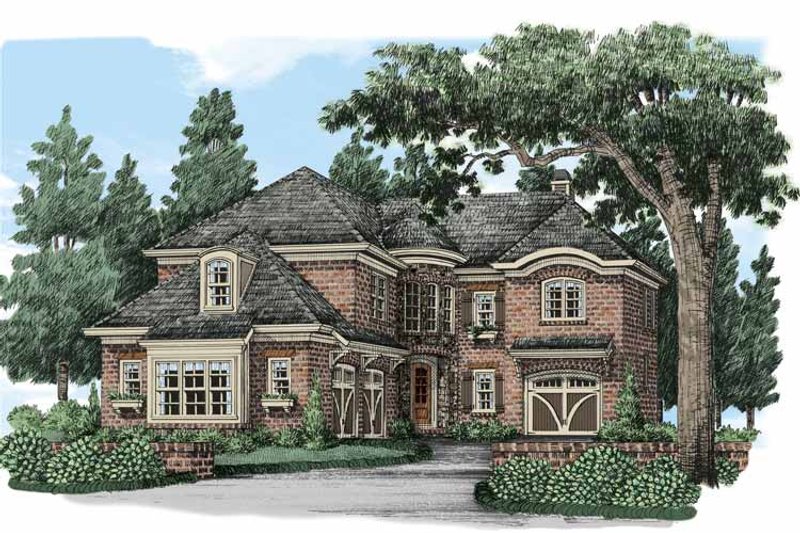 Home Plan - Exterior - Front Elevation 3 for European House Plan #927-487 - 4 bed, 4.5 bath