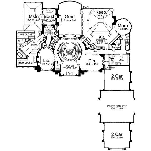 Classical Floor Plan - Main Floor Plan #119-164