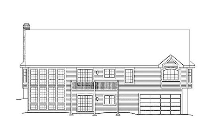 Home Plan - Exterior - Rear Elevation for Ranch House Plan #57-289 - 3 bed, 2 bath