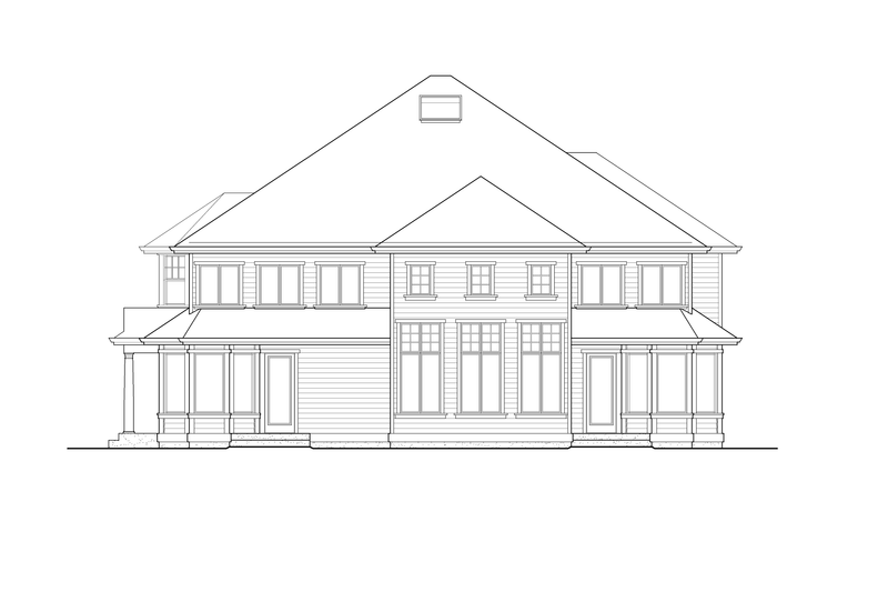 Home Plan - Exterior - Rear Elevation for Craftsman House Plan #132-490 - 4 bed, 5 bath