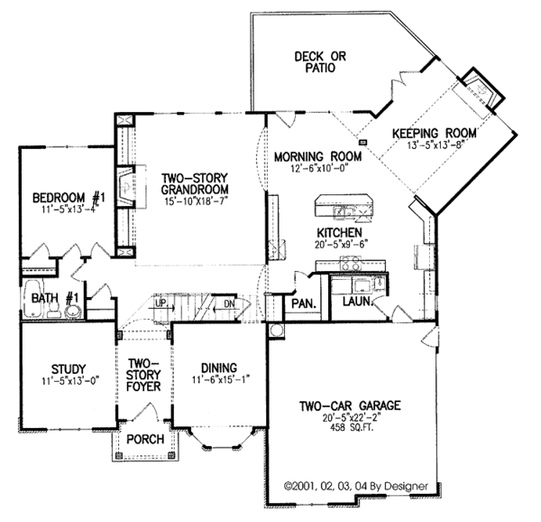 Home Plan - Traditional Floor Plan - Main Floor Plan #54-203