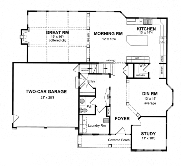 Home Plan - Traditional Floor Plan - Main Floor Plan #316-277