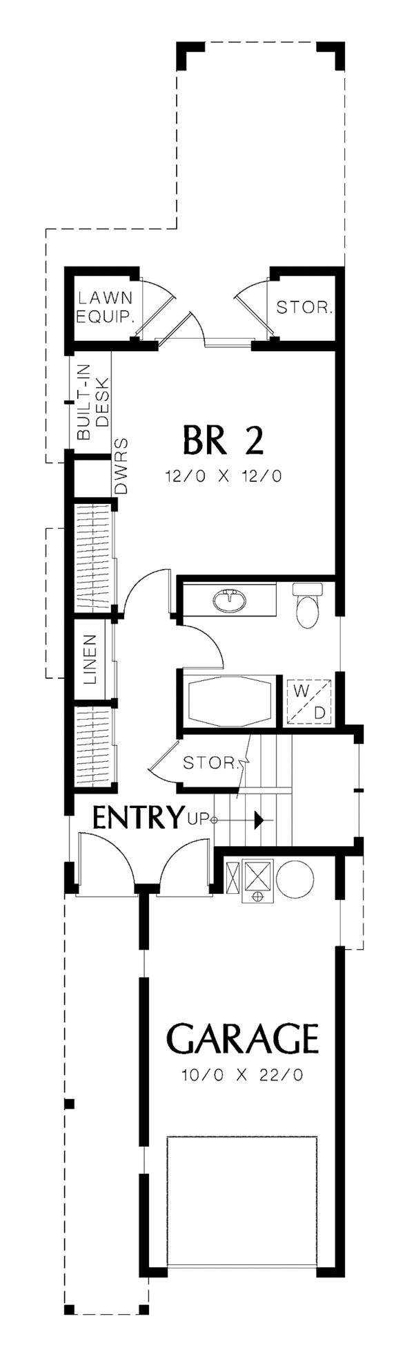 Home Plan - Craftsman Floor Plan - Main Floor Plan #48-814