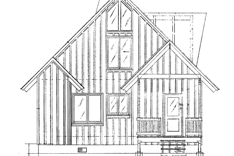 Dream House Plan - Exterior - Rear Elevation for European House Plan #320-1011 - 3 bed, 2 bath