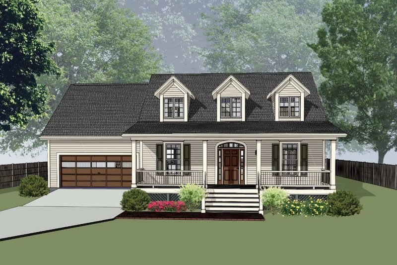 Architectural House Design - Country Exterior - Front Elevation Plan #79-221