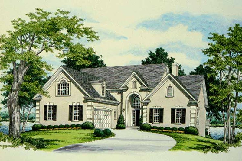 House Blueprint - Exterior - Front Elevation 3 for Traditional House Plan #453-435 - 3 bed, 2.5 bath