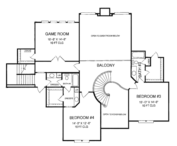 House Plan Design - Country Floor Plan - Upper Floor Plan #952-188