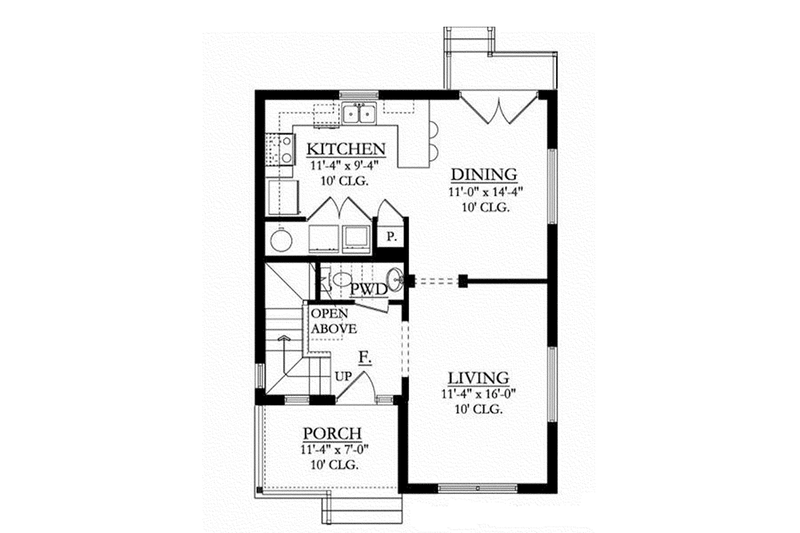 Dream House Plan - Floor Plan - Main Floor for Colonial House Plan #1058-91 - 3 bed, 2.5 bath